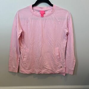 Lilly Pulitzer Light Pink Kids Pullover Beach Comber Sweatshirt.  Girl XL 12-14